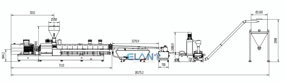 ECS85 Compactor Plastic Film Pelletizing Machine