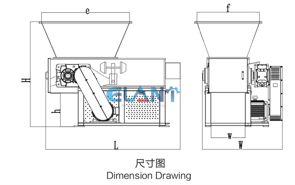 Industrial Single shaft Plastic Shredder Machine